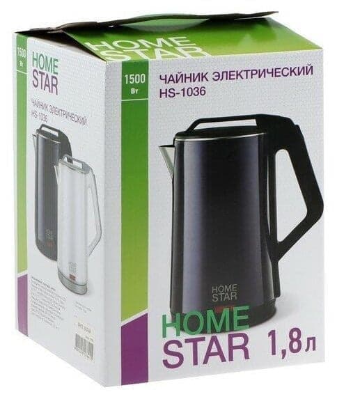 HOMESTAR HS-1036 White <102750> Электрочайник (1.8л, 1500Вт)