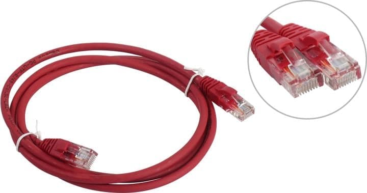 Cabeus <PC-UTP-RJ45-Cat.5e-1.5m-RD-LSZH> Patch Cord UTP кат.5e LSZH, 1.5м, красный <9514c>
