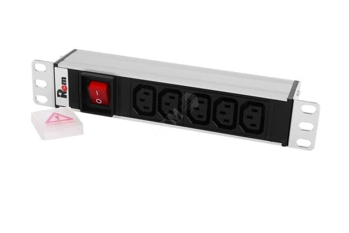 Rem (ЦМО) <R-10-5C13-V-220-Z> Блок силовых розеток 10", 1U, 5 розеток IEC 60320 C13, вход IEC 60320 C14