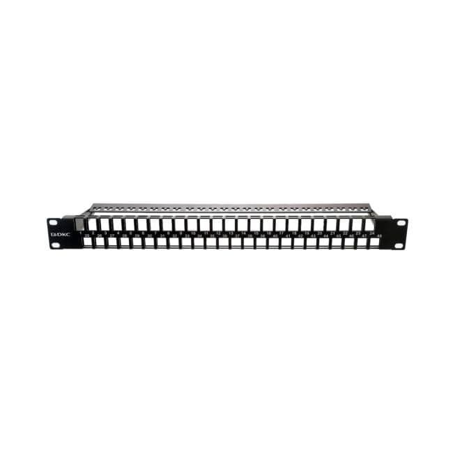 Патч-панель DKC RNKPP48E1 наборная 19", 1U, под 48 модулей Keystone, UTP, "RAM telecom"