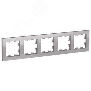 Schneider Electric ATN000305 Рамка пятипостовая ATLASDESIGN универсальная алюминий (ATN000305)