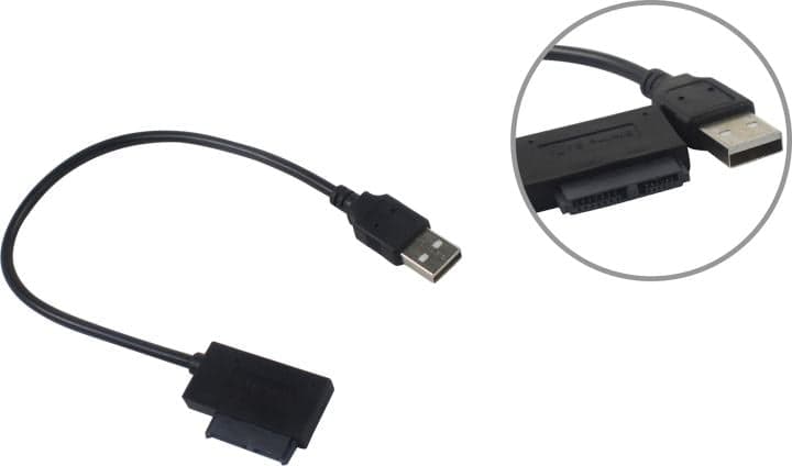 Orient <UHD-304SL> Кабель-адаптер USB20- -> Slimline SATA