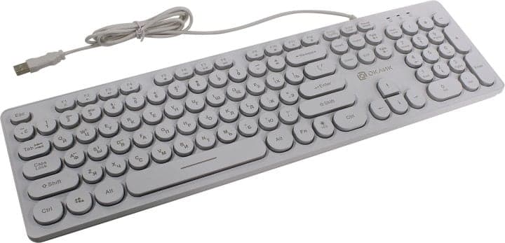 Клавиатура OKLICK Keyboard 420MRL White <USB> 104КЛ <1091227>