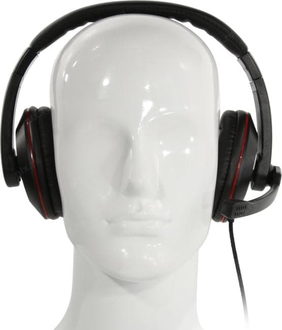 Наушники с микрофоном OKLICK HS-L390G<Black-Red> (шнур 1.8м) <1100413>