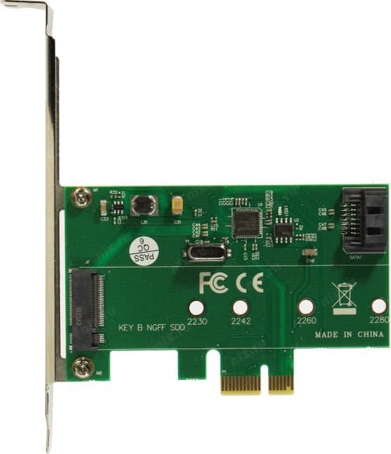 Orient A1061S-M2 (RTL) PCI-Ex1, SATA 6Gb/s, 1port-int, M.2 B