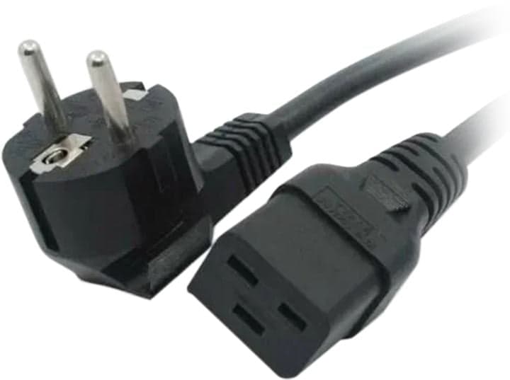 Кабель питания Filum FL-PC-SH90/C19-C3-0.5-BK ПВС-АП 3x2.5 CEE 7/7(Schuko) угловая - C19, 220/250В, 16А, чёрный, 0,5м