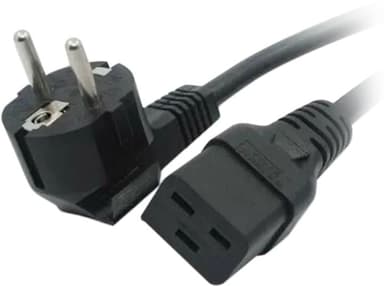 Кабель питания Filum FL-PC-SH90/C19-C3-0.5-BK ПВС-АП 3x2.5 CEE 7/7(Schuko) угловая - C19, 220/250В, 16А, чёрный, 0,5м