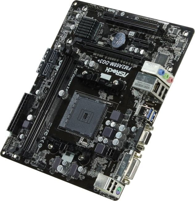 ASRock FM2A68M-DG3+ (RTL) SocketFM2+ <AMD A68H> PCI-E Dsub+DVI GbLAN SATA RAID MicroATX 2DDR3