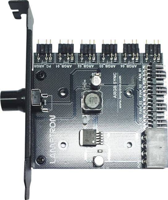 LAMP-SP119 Панель управления вентиляторами и подсветкой Lamptron SP119 ARGB Fan Hub, 20 канальный