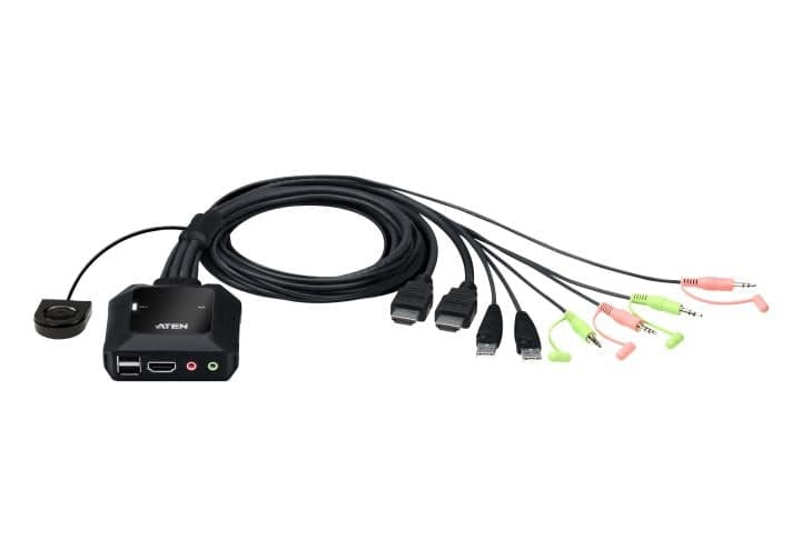 ATEN <CS22H> 2-port USB 4K HDMI Cable KVM Switch