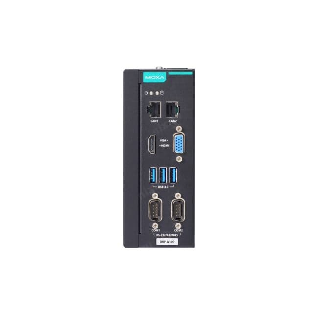 Микрокомпьютер MOXA DRP-A100-E4-T DIN-rail type,Atom x6425E,8GB DDR4,COMx2,LANx2,USB 3.0x3,VGA+HDMI,12/24 VDC