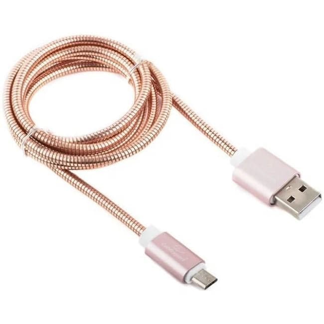 CC-G-mUSB02Cu-1M Кабель USB2.0 Cablexpert CC-G-mUSB02Cu-1M, AM/microB, серия Gold, 1м, золото, блистер