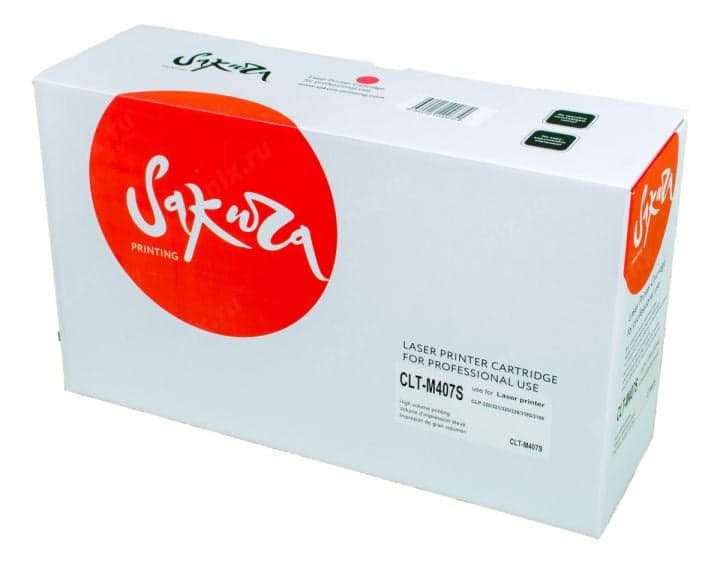 SACLTM407S Картридж SAKURA CLTM407S для Samsung CLP-320/325, CLX-3185, пурпурный, 1000 к.