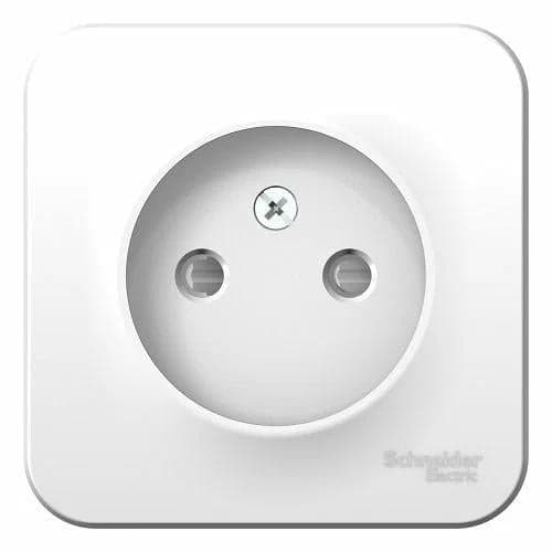 Systeme Electric Blanca наруж Бел Розетка б/з со шторками 16А, 250В, изолир. пластина