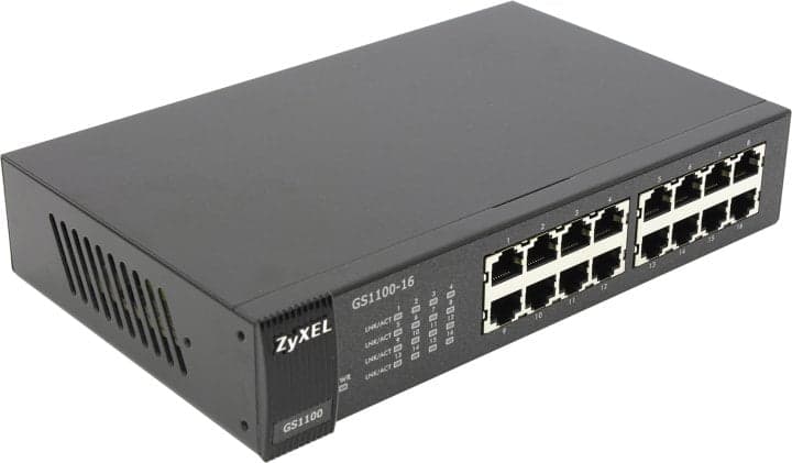 ZYXEL <GS1100-16> Неуправляемый коммутатор (16UTP 1000Mbps)