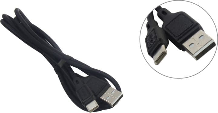 Hoco X90 Black <788443> Кабель USB AM-->USB-C 1м