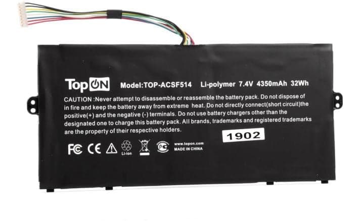 TopON TOP-ACSF514 Аккумулятор для ноутбука Acer SF514 7.4V 4350mAh PN: AP16L5J