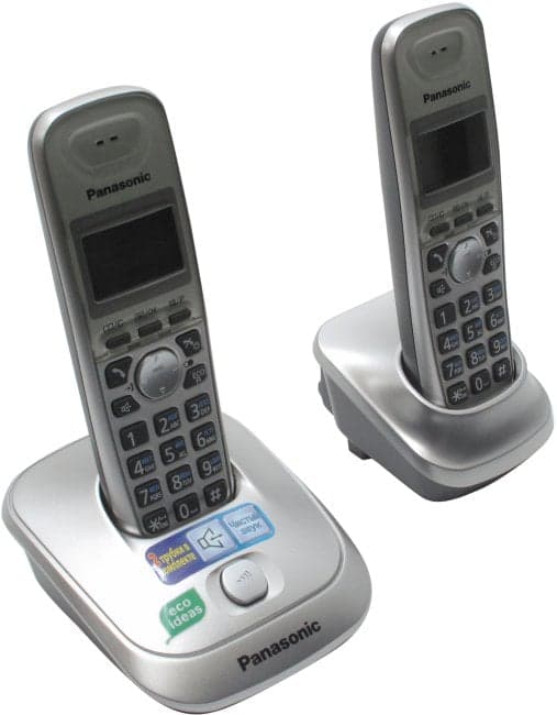 Panasonic KX-TG2512RUN <Platinum> р/телефон (2 трубки с ЖК диспл., DECT)