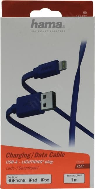 Hama <187232> Кабель Lightning to USB 1м