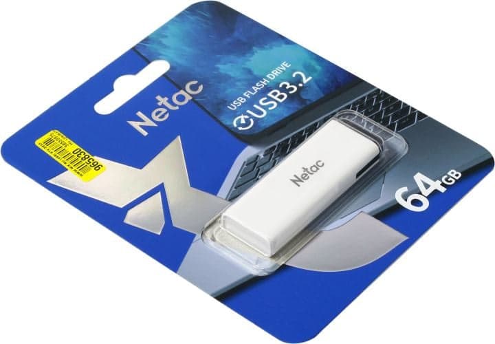Netac <NT03U185N-064G-32WH> USB3.2 Flash Drive 64Gb (RTL)