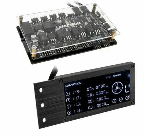 LAMP-RW460B Панель управления вентиляторами и подсветкой Lamptron RW460 Watercooling&RGB Lights&Fans Controller-Black