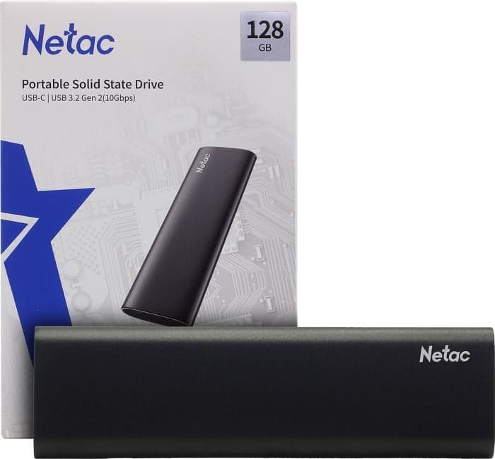 SSD 128 Gb USB3.2 Netac Z SLIM <NT01ZSLIM-128G-32BK>