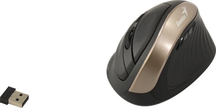 Genius Wireless Vertical Mouse Ergo 8250S <Black> (RTL) USB 6btn+Roll