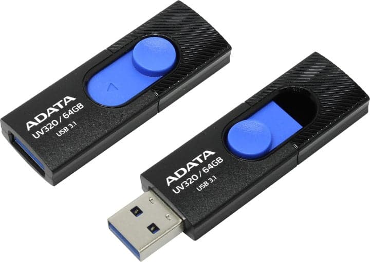 ADATA UV320 <AUV320-64G-RBKBL> USB3.1 Flash Drive 64Gb