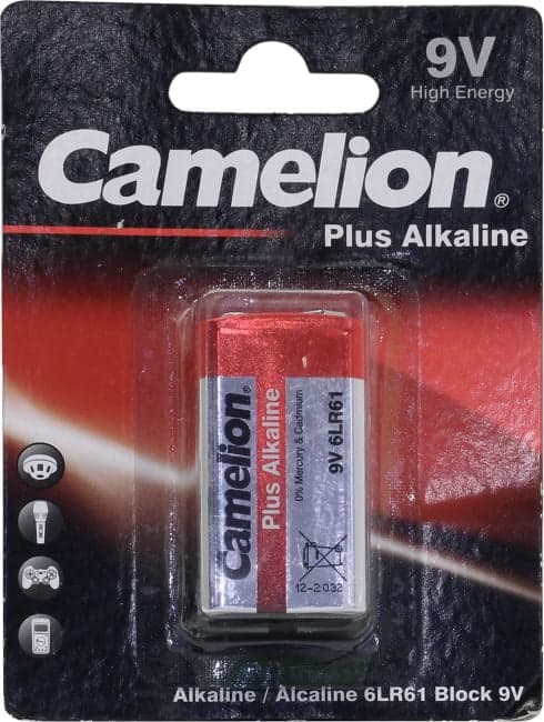 Camelion Plus MN1604 (6LR61) 9V, щелочной (alkaline), типа "Крона"