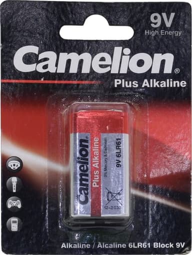 Camelion Plus MN1604 (6LR61) 9V, щелочной (alkaline), типа "Крона"
