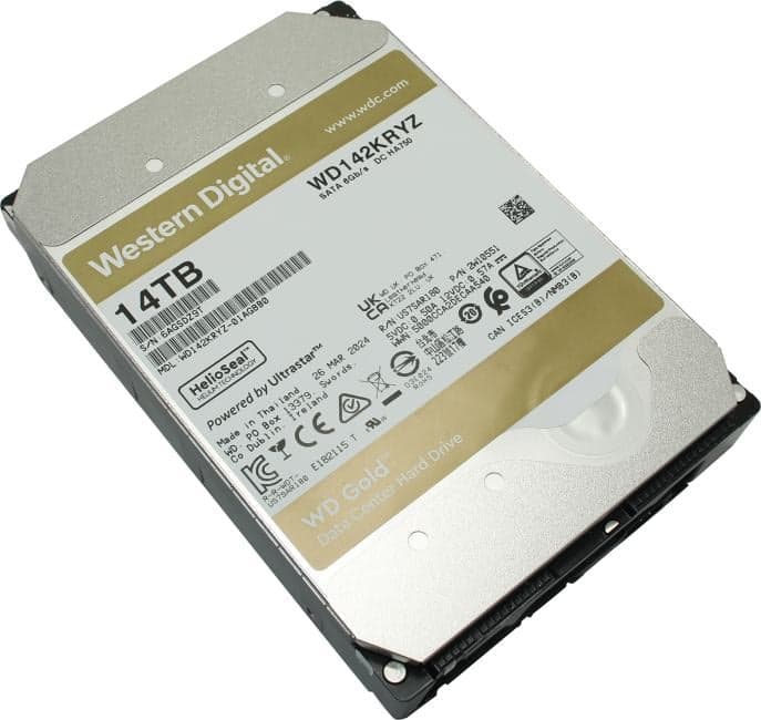 HDD 14 Tb SATA 6Gb/s Western Digital Gold <WD142KRYZ> 3.5"