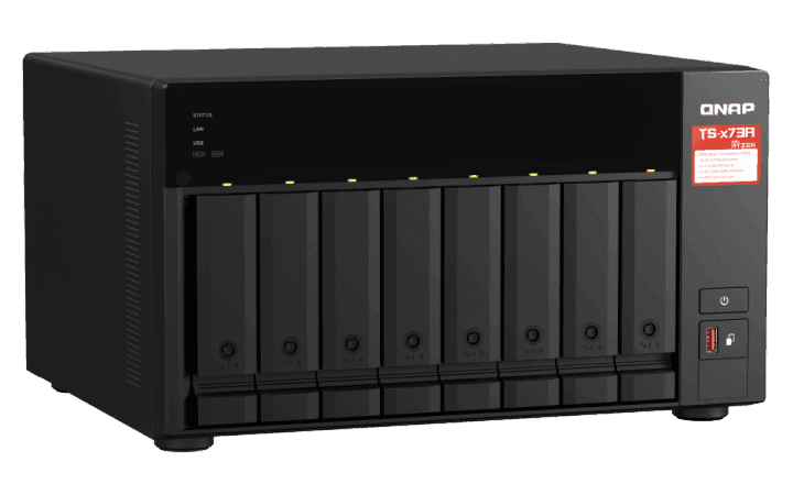 QNAP NAS Server <TS-873A-8G> (8x3.5"/2.5"HotSwap HDD SATA,RAID0/1/5/6/10, 2x2.5GbLAN,3xUSB3.2, 1xUSB-C)