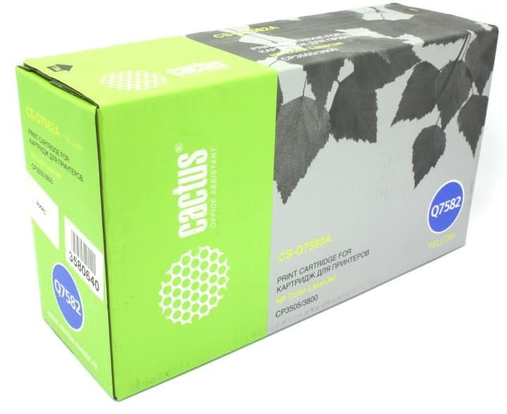 Картридж Cactus CS-Q7582A Yellow для HP LJ CP3505/3800