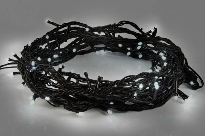 303-135 Гирлянда Нить управляемая 10м 100 LED БЕЛЫЙ черный ПВХ IP65нужен контроллер 217-204 NEON-NIGHT