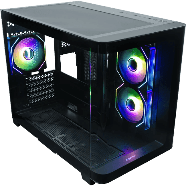 QR500M-3FM12A-C10-UC Корпус XASTRA QR500M 3ARGB C10-UC Black mATX/Aquarium/ 2 Curve Glass /3x120mm ARGB PWM FM fans/ Ar