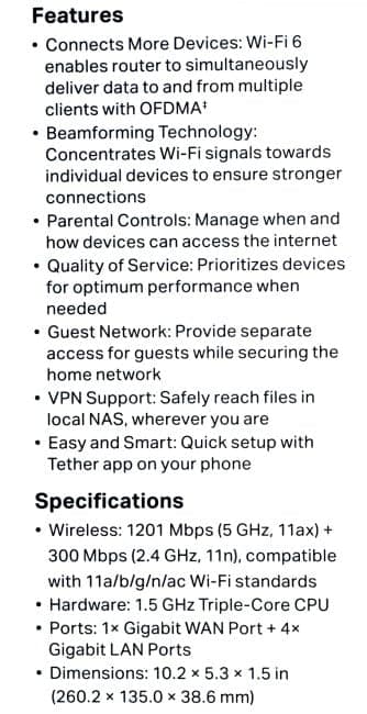TP-LINK <Archer AX10> Wireless Router (4UTP 1000Mbps, 1WAN, 802.11a/b/g/n/ac/ax)