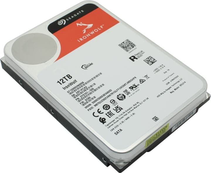 HDD 12 Tb SATA 6Gb/s Seagate IronWolf NAS <ST12000VN0008> 3.5" 7200rpm 256Mb