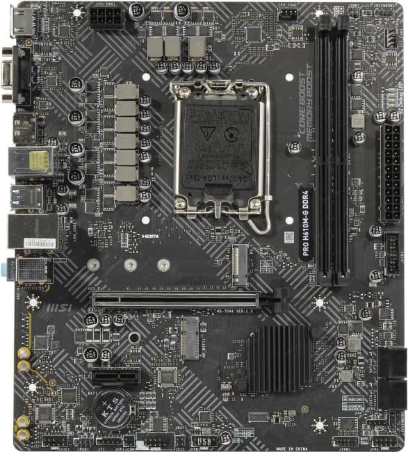 MSI PRO H610M-G DDR4 (RTL) LGA1700 <H610> PCI-E Dsub+HDMI+DP GbLAN SATA MicroATX 2DDR4