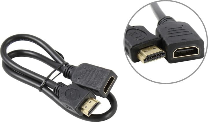 Cablexpert <CC-HDMI4X-0.5M> Кабель удлинительный HDMI to HDMI (19M -19F) 0.5м ver2.0