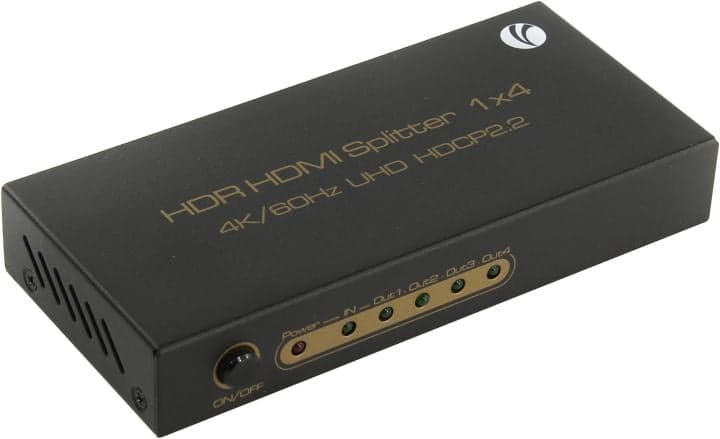 VCOM <DD424> HDMI Splitter (1in -> 4ou, ver2.0t) + б.п.