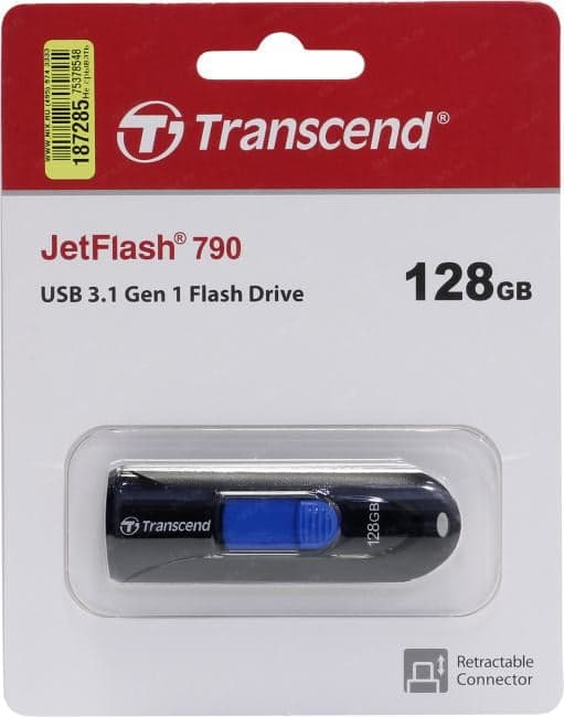 Transcend <TS128GJF790K> JetFlash 790 USB3.0 Flash Drive 128Gb (RTL)