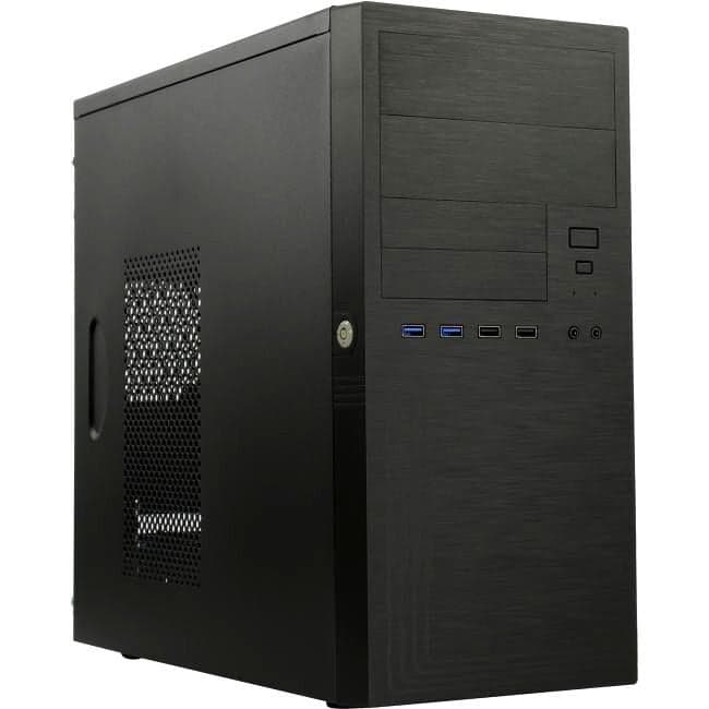 6184134 MiniTower Powerman ES555 Black PM-500ATX-F U3*2+U2*2 +2*combo Audio; additional HDD cage; intrusion switch; po