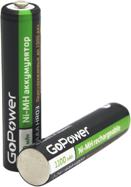 Аккумулятор GoPower <00-00015316> (1.2V, 1100mAh) NiMH, Size "AAA" <уп. 2 шт>
