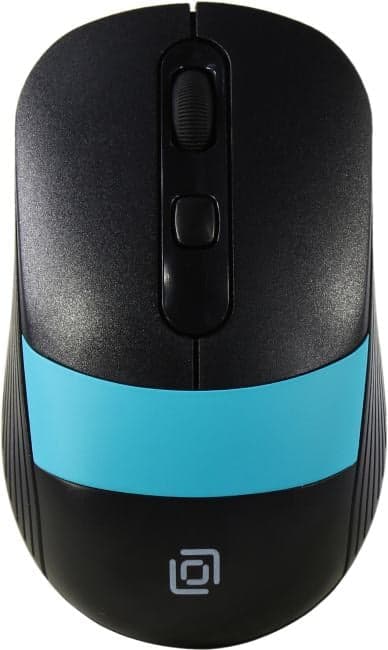 OKLICK Wireless Optical Mouse <310MW> <Black&Blue> (RTL) USB 4btn+Roll <1869090>