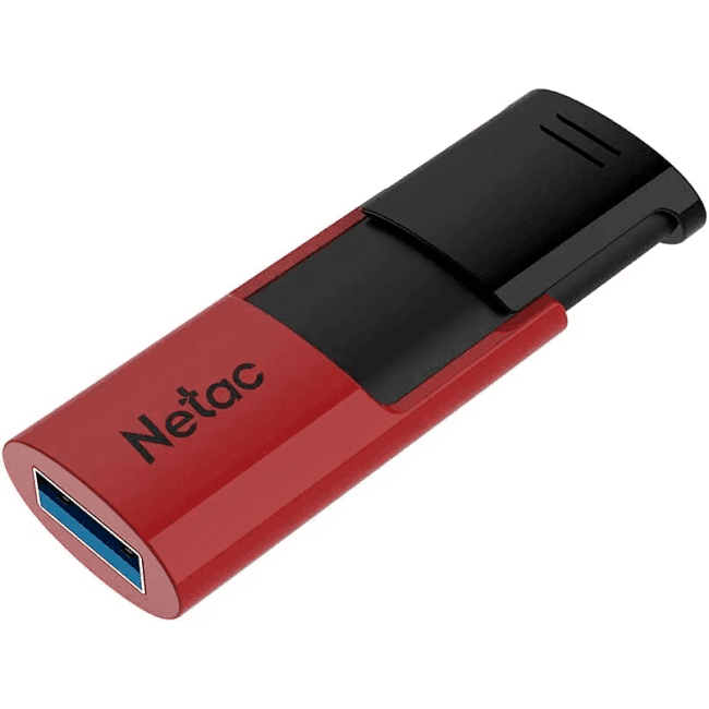 NT03U182N-256G-32RE Netac U182 Red 256GB USB3.2 Flash Drive, retractable