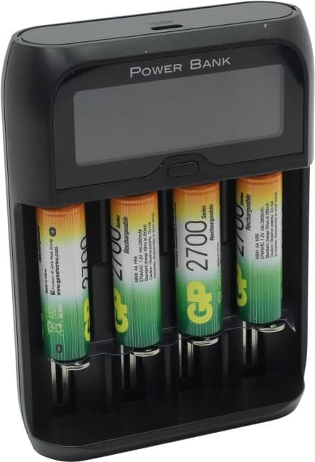 Зарядное уст-во GP <GP270AAHC/MHSPBA-2CR4> PowerBank (NiMh/NiCd/Li-Ion/LiFePo4, AA/AAA)+AAx4шт аккум