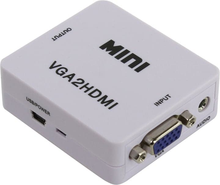 VGA to HDMI Converter VGA(15F)+audio--> HDMI (F) (питание miniUSB)