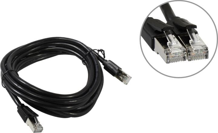 Vention <IKKBI> Patch Cord SFTP кат.8 3м, чёрный