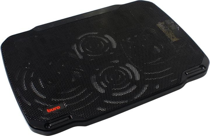 Buro <BU-LCP156-B208 Black> NoteBook Cooler (20дБ, 1100об/мин, USB2.0, USB питание)