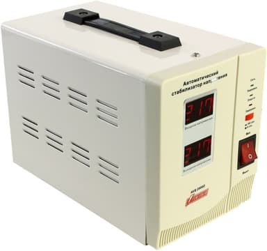 Стабилизатор Powerman AVS 2000D White(вх.140-260V, вых.220V ± 8%, 2000VA, 2 розетки Euro)